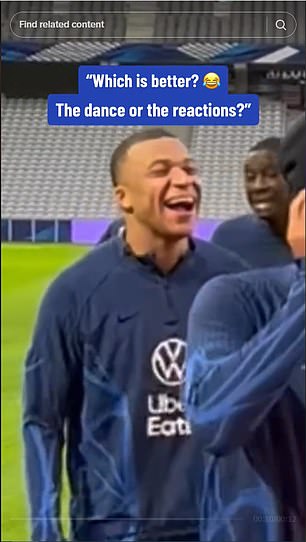 Mbappe became hysterical with the dance moves