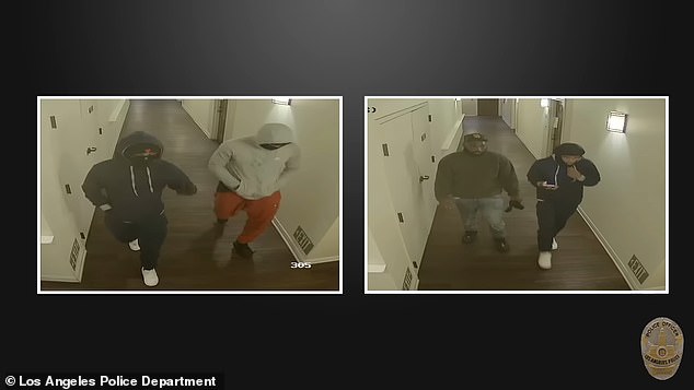 During the phone call, the manager claimed that the four had remained in the property and were now stalking the hallways to terrorize other tenants