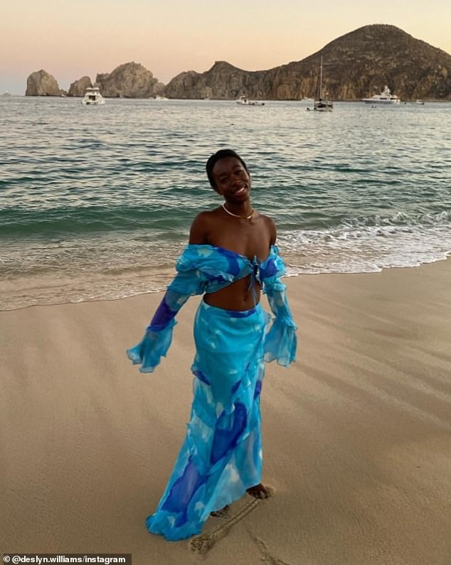 Georgia native Deslyn Williams is pictured vacationing in Cabo over spring break