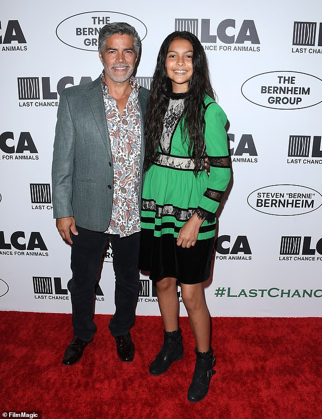 Pops: She is the 13-year-old daughter of 61-year-old Esai Morales.  They were seen attending the 2023 Last Chance For Animals Gala at the Beverly Hilton on October 14 in Beverly Hills