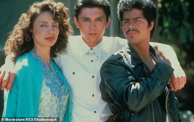 And he was at La Bamba with Lou Diamond Phillips, center, and Rosana Desoto