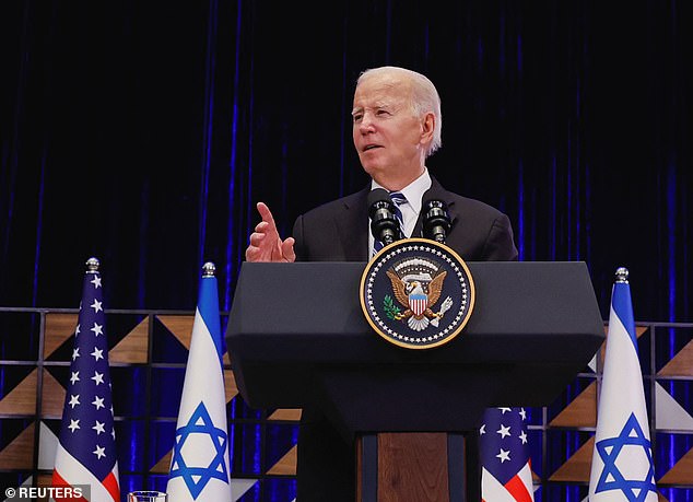 On Wednesday, President Joe Biden said he had struck a deal with Israel and Egypt to allow humanitarian aid supplies to the besieged Palestinian territory — as long as none went to Hamas.