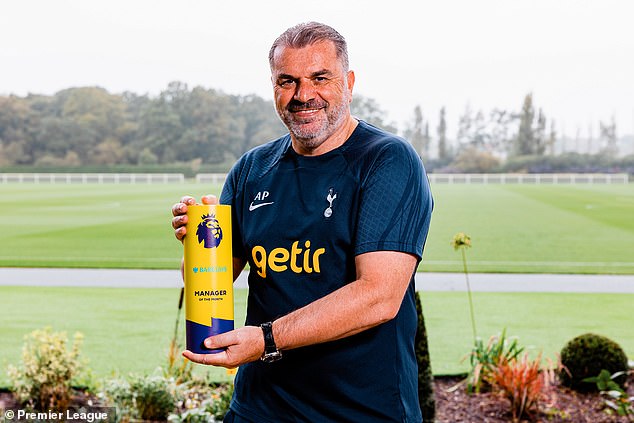 Postecoglou won the Premier League Manager of the Month for August and September, with Spurs topping the table