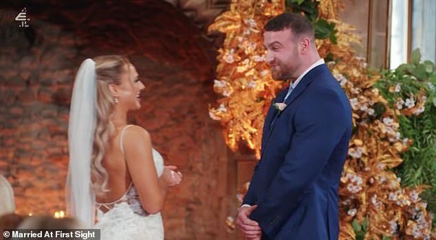 New couple: While Shauna's MAFS journey is well and truly over, window cleaner Matt only joined the show this week when he married Adrienne Naylor (pictured)