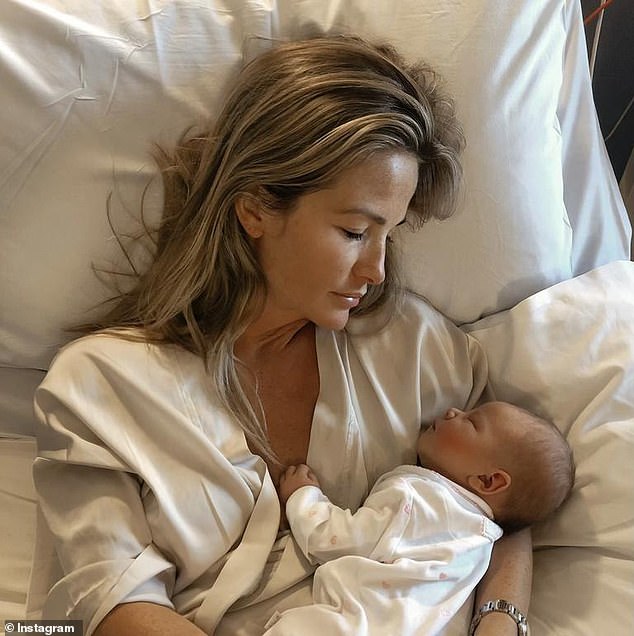 The 34-year-old announced the exciting news on the Seventh Sunrise channel, revealing the couple welcomed a baby girl named Robbie on Wednesday.