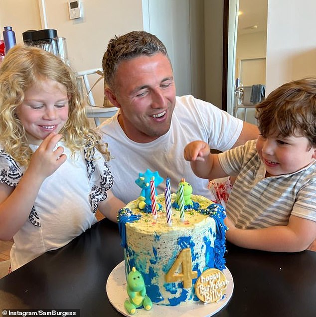 Sam also shares two children: daughter Poppy (six) and son Billy (4) with ex-wife Phoebe Burgess