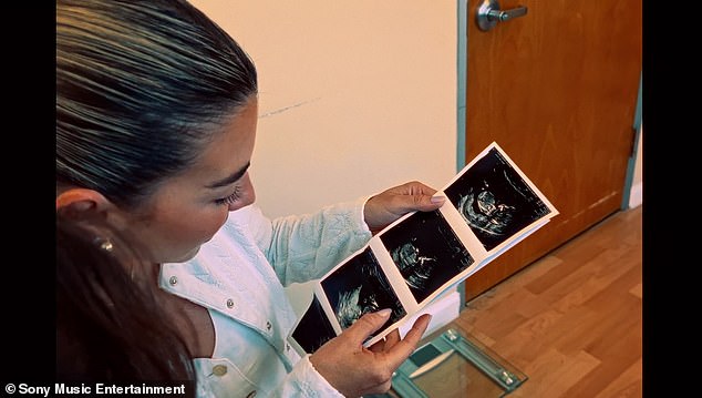 The music video featured footage of the couple getting their first look at their unborn child via sonogram