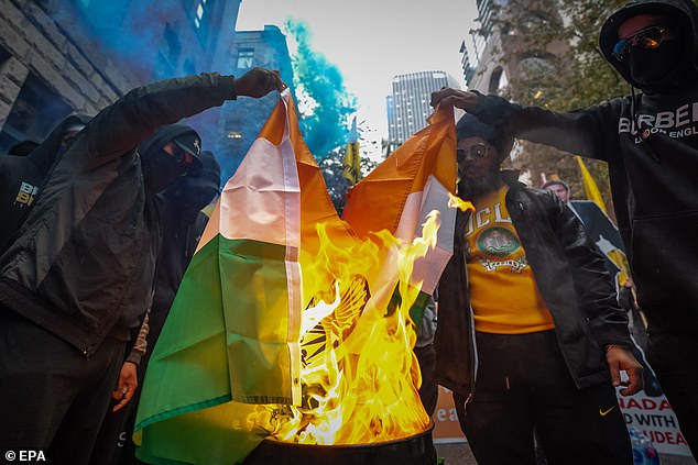 Amid the deepening feud between India and Canada, hundreds of Sikh protesters gathered outside Indian diplomatic missions in Canada last month, burning flags and trampling photos of Modi.