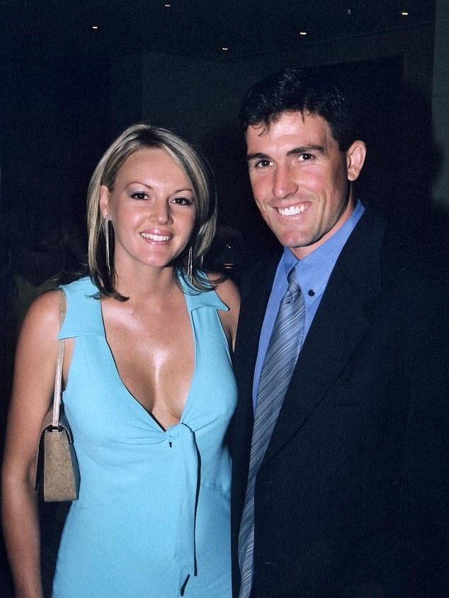 Stevens and his wife Kelli in happier days before news of the affair became national news and forced Carey out of the Kangaroos