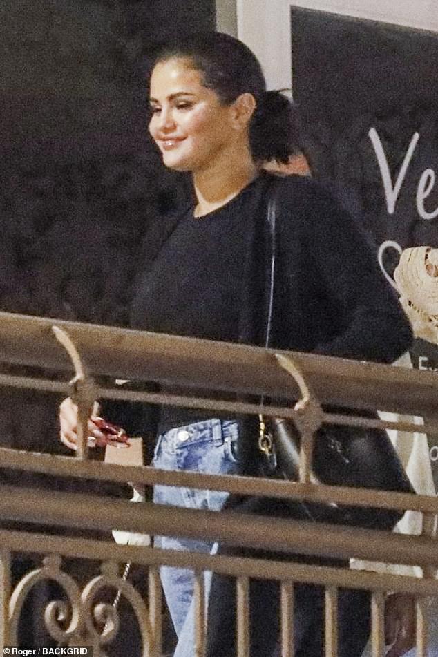 Girl time: Selena looked like she enjoyed a night out