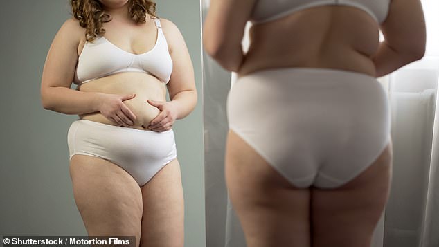 When asked about the main triggers of poor body image, 61 percent cited social media, with 53 percent saying photos of influencers and celebrities make them judge their bodies harshly (stock image)