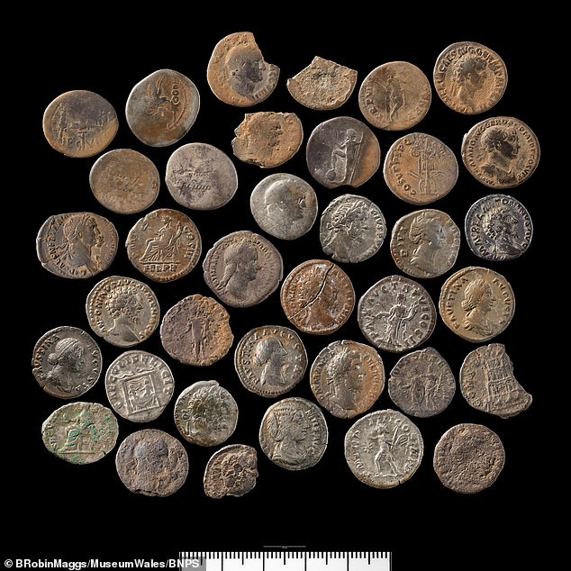 Experts believe the coins were deposited at Kerhun Field, Conwy Valley, possibly by a Roman soldier as an offering due to the religious significance of the site.