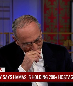 Fletcher burst into tears as he explained that two members of his family are among Hamas hostages