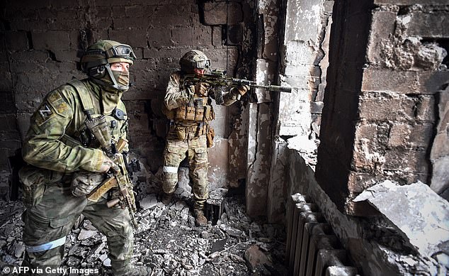 Some Russian soldiers said they saw or heard of no drug users in the trenches, but admitted they drank heavily at the front.  “Whether they attack high – f*** knows,” the soldier said (photo: file image of Russian soldiers in Mariupol)