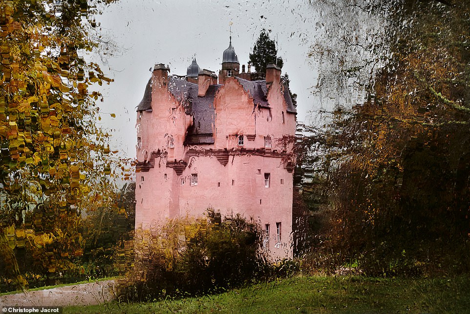 This striking photo of Graigievar Castle in Aberdeenshire, Scotland, was captured through a car window on a rainy day, Jacrot reveals.  He writes that it can be challenging to get the shot you want when you're 