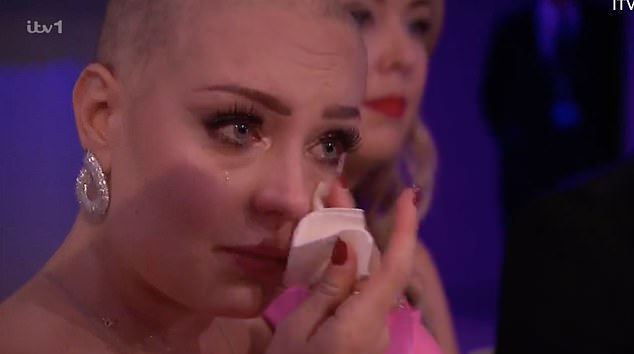 In tears: Amy used her love of Strictly to motivate her to stay strong and look forward to the future