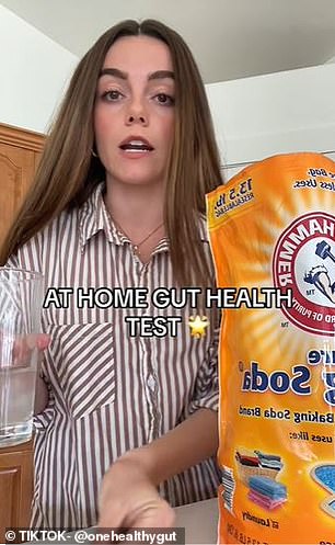 Meg McDonald, a holistic nutritionist, posted a video to TikTok last month describing the baking soda test, which she says can help measure stomach acid levels