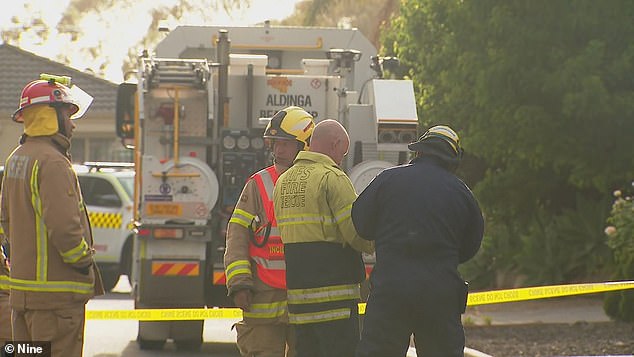 Firefighters were called to a house on Barracoota Crescent in Aldinga Beach, south of Adelaide, at 3.30pm after smoke poured from the roof.