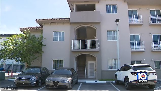 The apartment building where Rosa lived with his family in Florida