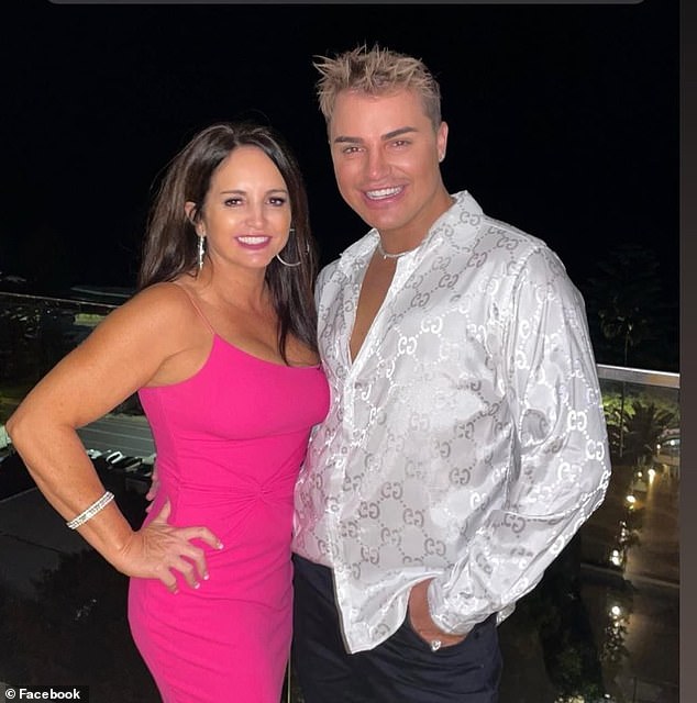 The 52-year-old already has two sons, including influencer and Netflix reality star Jade.  (The couple is pictured together)