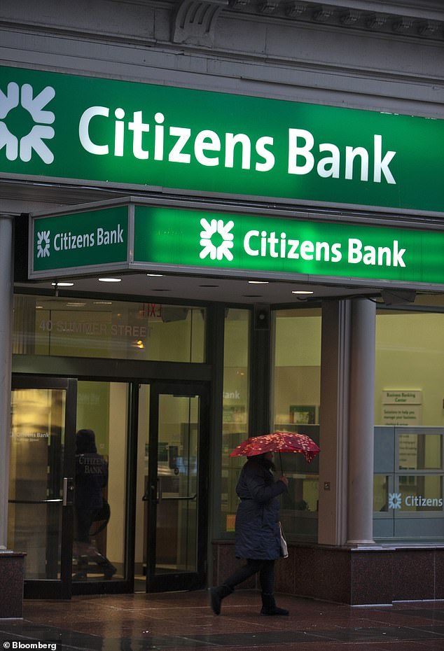 Citizens Bank has filed to close a total of six branches, including two in Newark, Delaware.  Pictured is a Citizens branch in Boston, Massachusetts