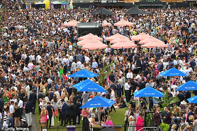 The number of spectators grew by the hour as anticipation for the Group 1 race built