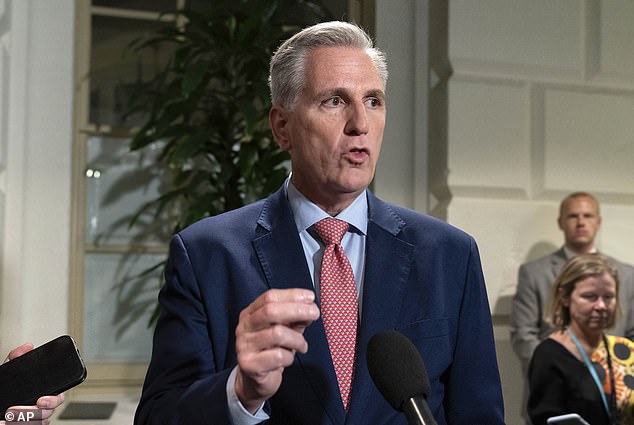 There has been a battle over who should lead the House of Representatives after Republican Kevin McCarthy (pictured) was ousted in a historic vote on October 3.