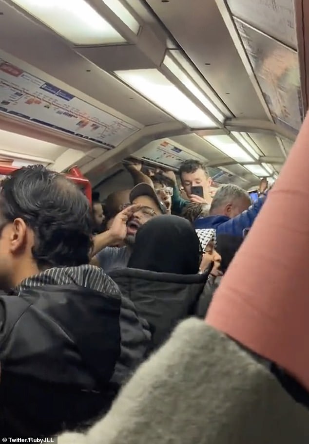 You could see people on the subway joining in with the train driver's chants