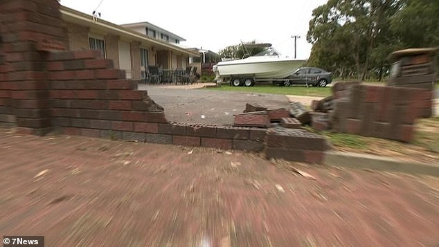 The crash caused extensive damage to the front of this Hamilton Hill home