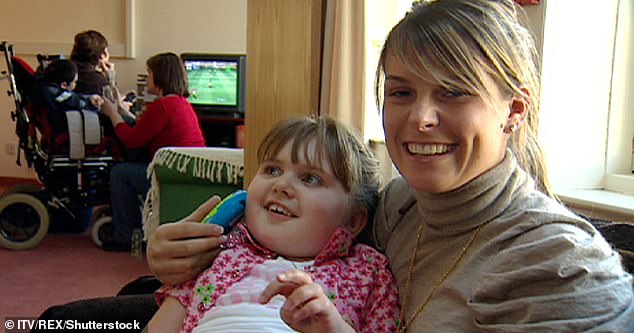 Shock: It comes after Coleen liked a fan's tweet referring to Rebekah's plans to use her late disabled sister Rosie to improve her story (Coleen pictured with her sister in 2006)