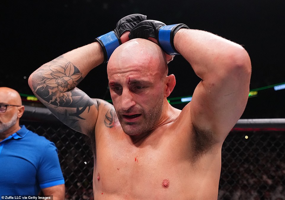 Volkanovski seemed devastated by the result and it was the first time in his career that he had finished