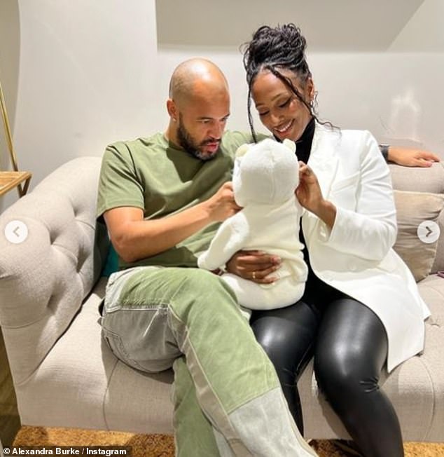 Family: Alexandra announced the birth of her second child with boyfriend Darren Randolph on Instagram last month