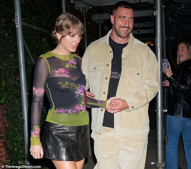 DATE NIGHT: Kelce and Swift were last seen leaving the Waverly Inn in New York City on October 15