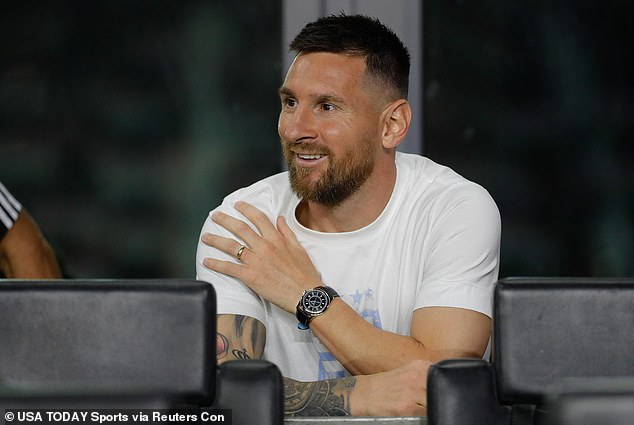 The 36-year-old Messi attended the Herons' 2-2 home draw against Charlotte on Wednesday