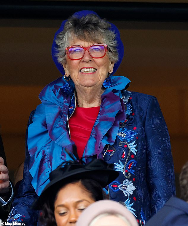 Bake Off judge Prue Leith, 83, striking in electric blue ruffled jacket, spoke about her love of horses