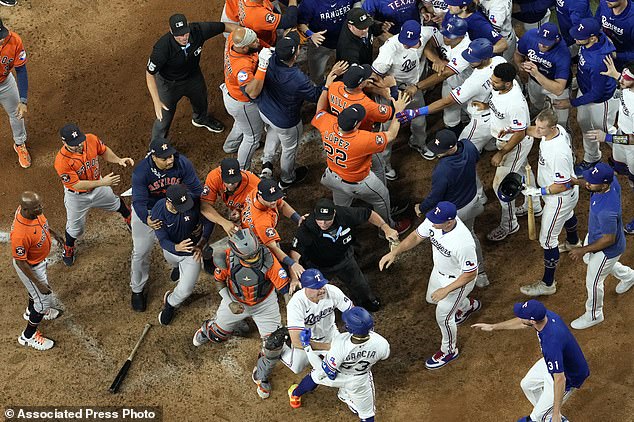 Bryan Abreu disciplined for intentionally throwing at Adolis García