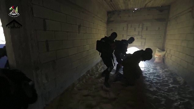 Footage shows fighters training ahead of the Hamas operation in Israel