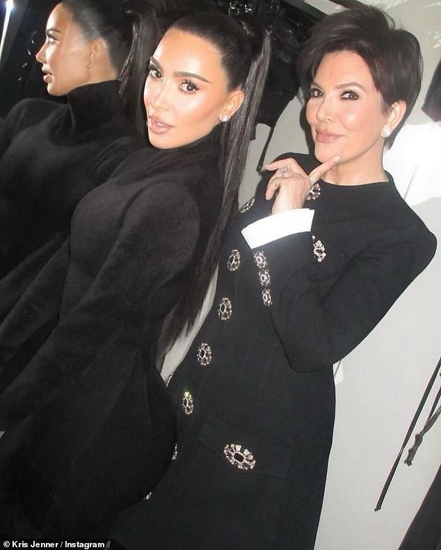 Doting mom: The Good American co-founder wasn't the only member of the extended Kardashian family to show their support for Kim on her birthday, with her matriarch, Kris Jenner, also sharing a tribute to her second daughter on her own Instagram account