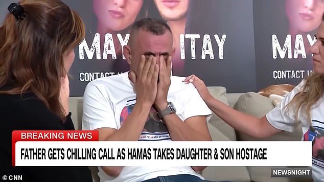 In the interview, Ilan is seen breaking down as he becomes overwhelmed with emotion as he listens again to his daughter's heartbreaking cries and pleas.