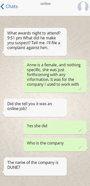 The scammer Alvis contacted Nikki after seeing her on LinkedIn looking for work