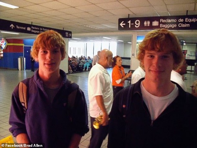 Allen, pictured with his twin brother Bradley who died of an opioid overdose in 2019, set up a charity in memory of his sibling after his death before succumbing to suicide himself