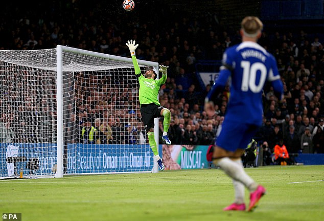 The Spaniard was eliminated by Mykhailo Mudryk's cross in Arsenal's 2-2 draw against Chelsea.