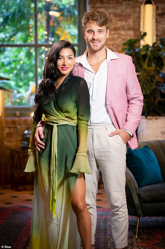 The beauty was paired with groom Mitch Eynaud (right) during filming of the 2022 season of MAFS, but they split shortly after