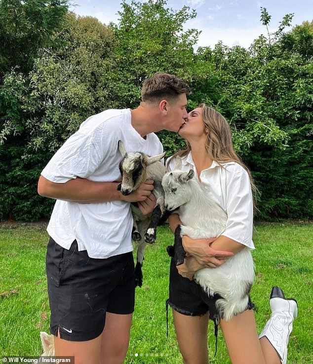 In love: Instead of returning to Australia after filming the show, Jessie flew to Britain with the popular young shepherd and moved in with him on his family's 700-acre farm near Aylesbury, Buckinghamshire