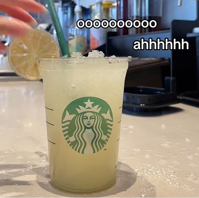 You can order the Cool Lime Refresher with lemonade, peppermint syrup and crushed ice for a drink that tastes like a non-alcoholic classic Mojito