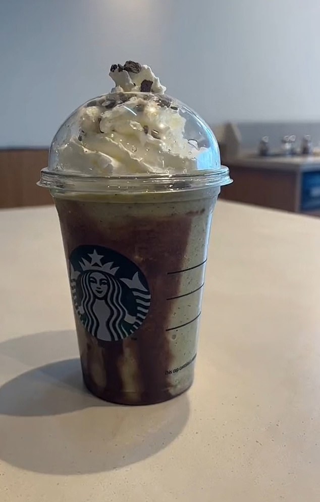 For a Christmas drink with a twist, add peppermint syrup to hot chocolate or a chocolate Frappuccino to create a drink that supposedly tastes like Mint Aero