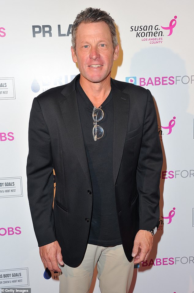 At just 25 years old, Lance Armstrong was diagnosed with testicular cancer that had spread to his lungs, abdomen and brain.  The athlete was given a 40 percent chance of living after his diagnosis.  The now 52-year-old underwent surgery to remove the malignant testicle and received chemotherapy to destroy secondary tumors.  He also underwent a six-hour operation to remove two brain tumors