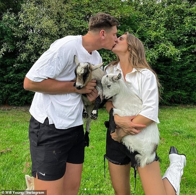 In love: Instead of returning to Australia after filming the show, Jessie flew to Britain with the popular young shepherd and moved in with him on his family's 700-acre farm near Aylesbury, Buckinghamshire