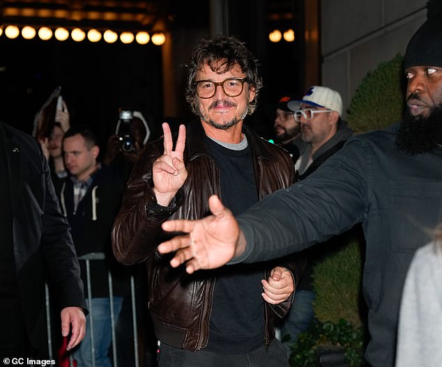 Peace!  He was joined by Chilean and American actor Pedro Pascal during the opening monologue, as the star was also later seen arriving at the afterparty