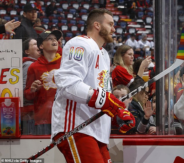 Jonathan Huberdeau of Calgary said he will continue to support the use of Pride Tape